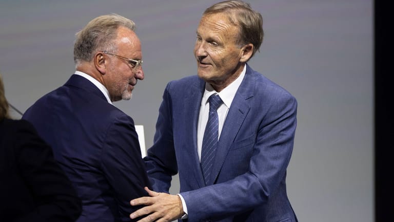 Karl-Heinz Rummenigge (l.) und Hans-Joachim Watzke: Die beiden arbeiten in der DFB-Taskforce nun zusammen.