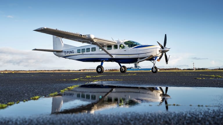 Eine Cessna der Sylt Air auf der Landebahn: Ab dem Sommer geht's von Dortmund ab auf die Insel.