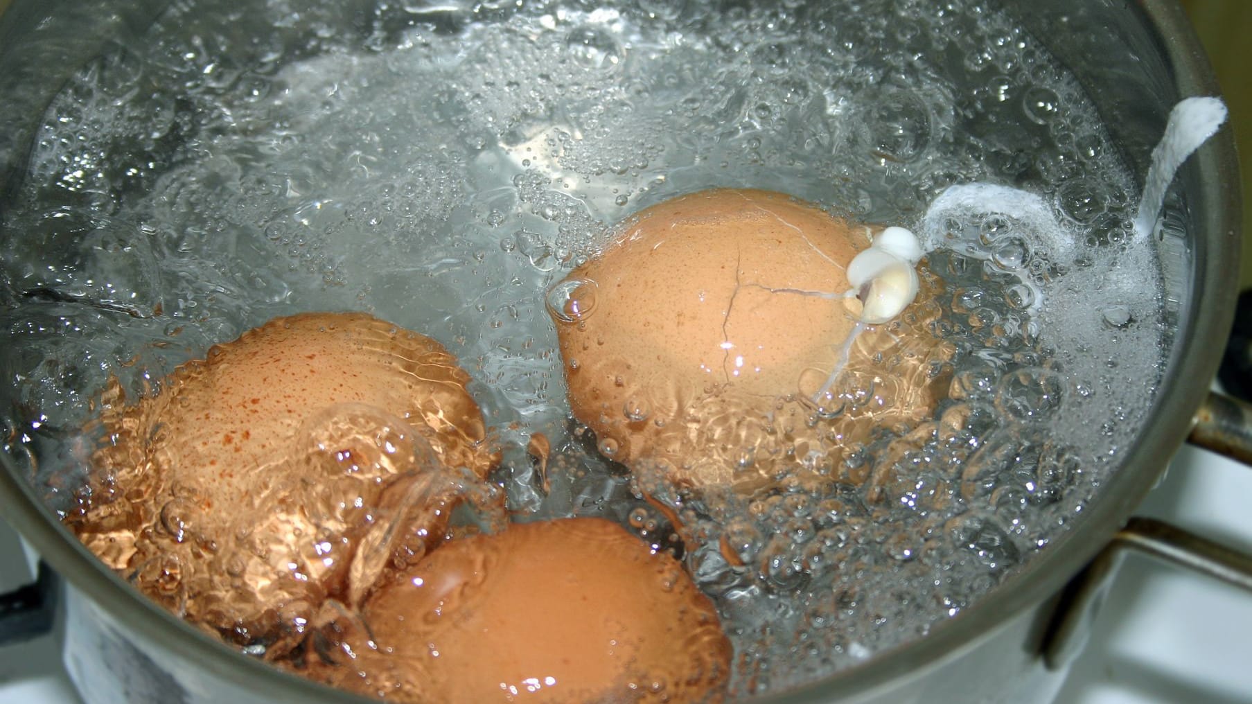 Eier kochen: Wenn die Schale platzt, ist das ärgerlich.