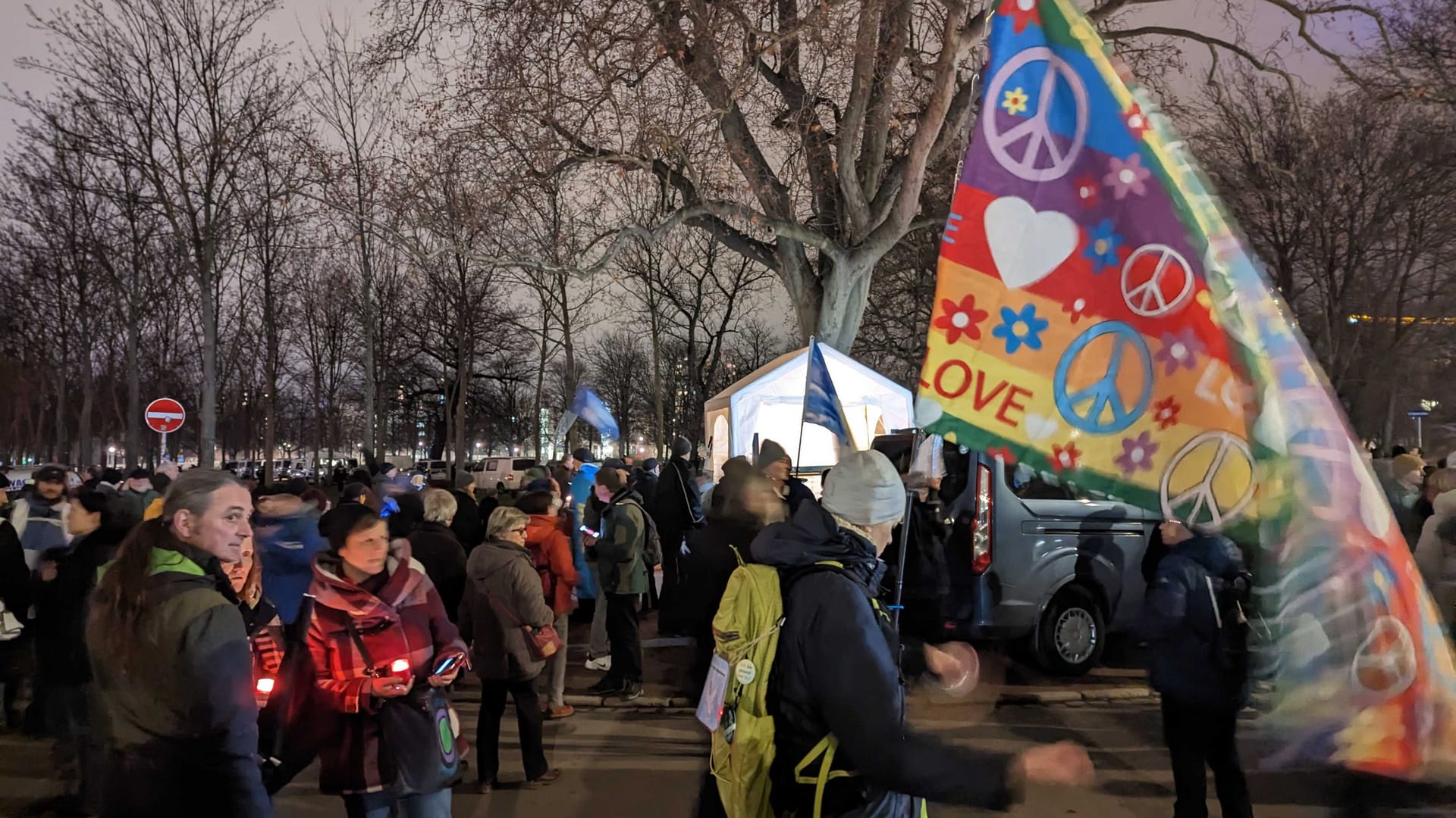 Demo-Teilnehmer in Dresden.