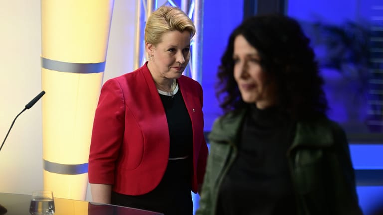 Bettina Jarasch (Grüne) und Franziska Giffey (SPD): Ihre Regierung in Berlin könnte am Ende sein.