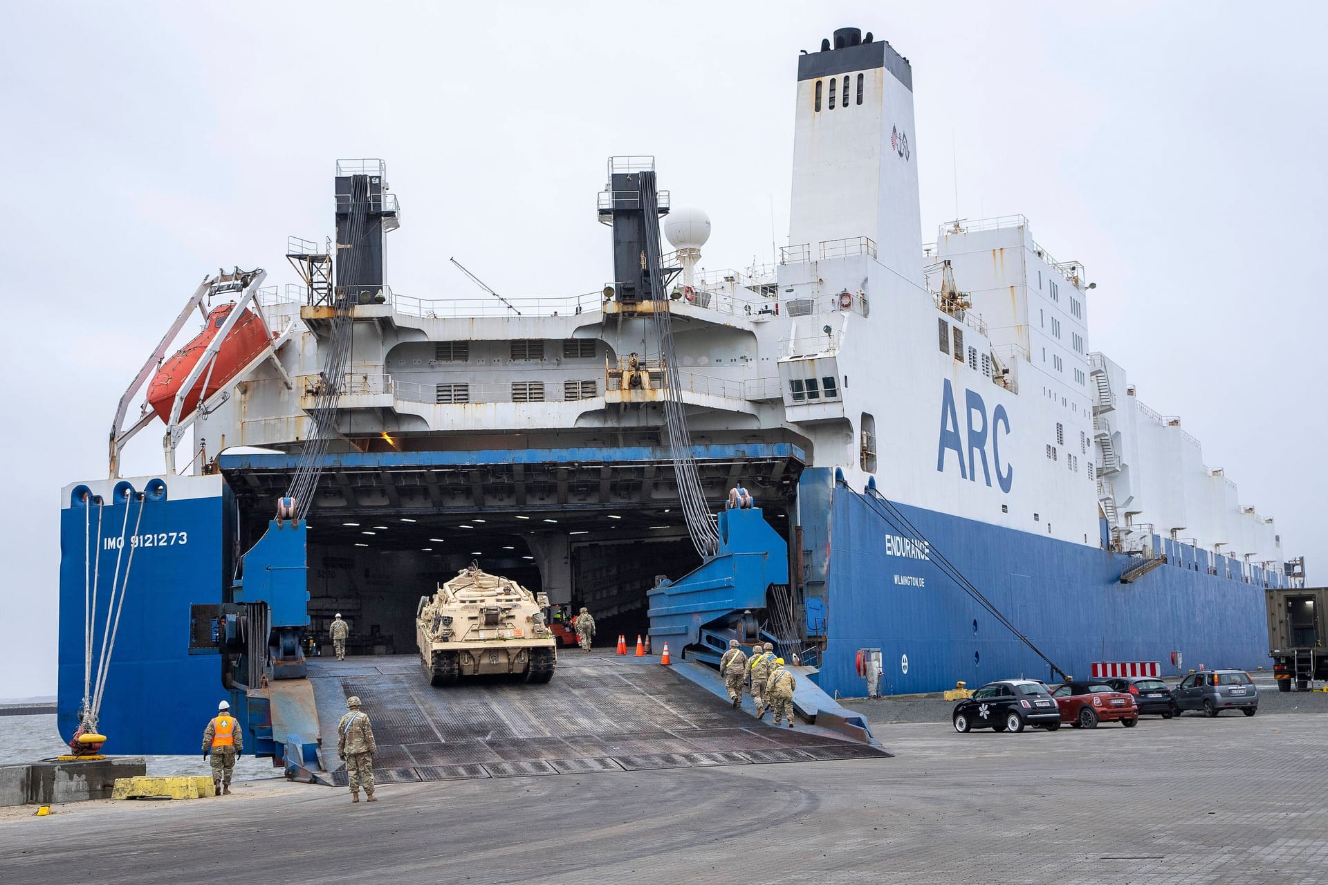 Die "Arc Endurance" legt im dänischen Esbjerg an (Archivbild): Der Frachter ist auf dem Weg nach Bremerhaven.