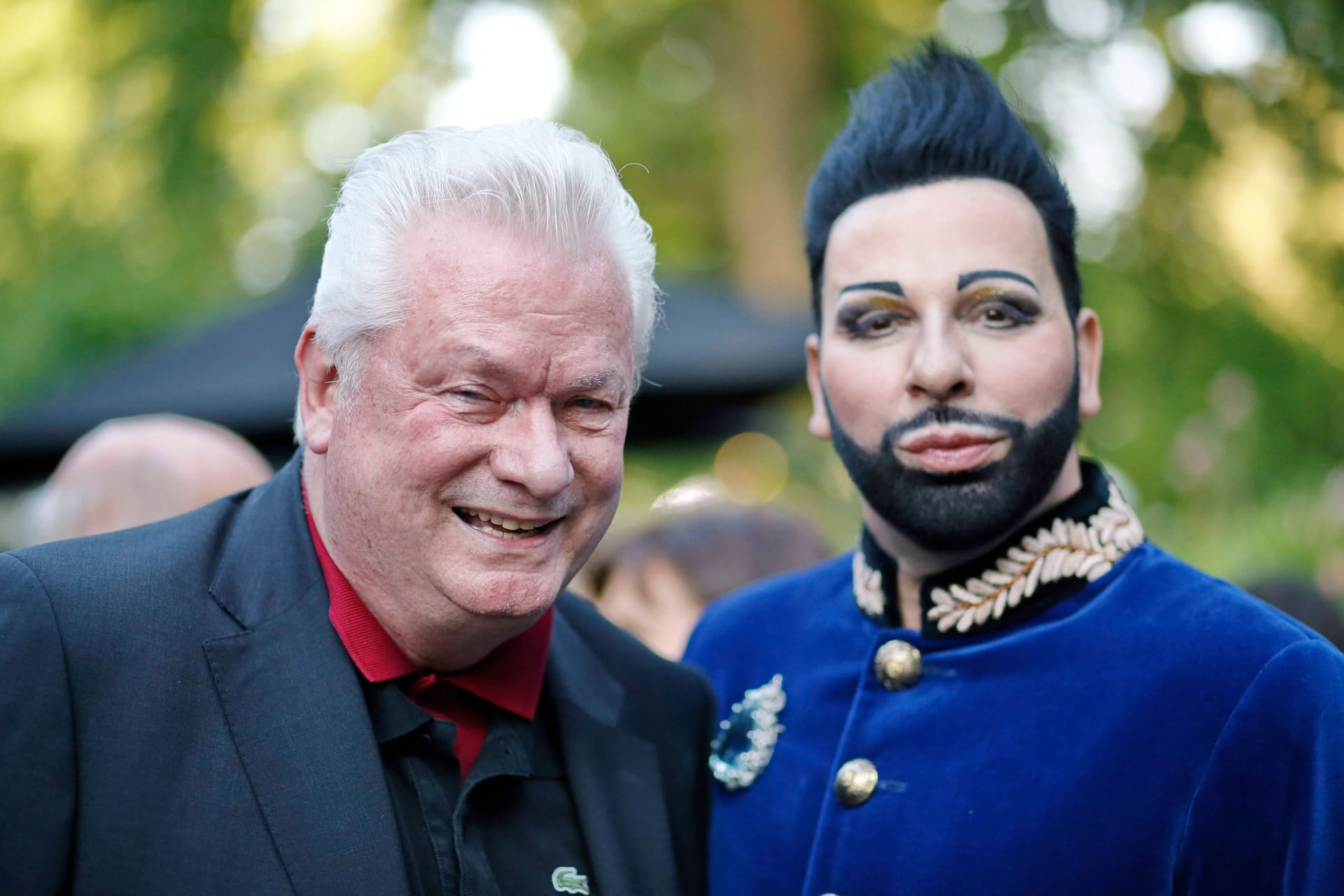 Harald Glööckler mit Dieter Schroth bei den Nibelungen-Festspielen (Archivfoto): Das Paar hat sich getrennt.