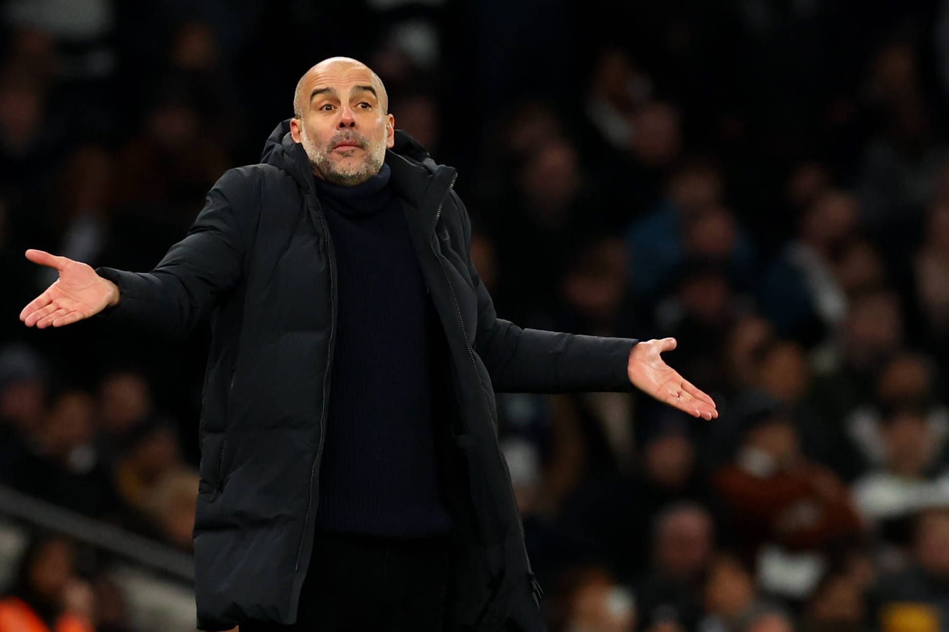 Pep Guardiola: Der spanische Trainer war nach dem Spiel in London unglücklich.