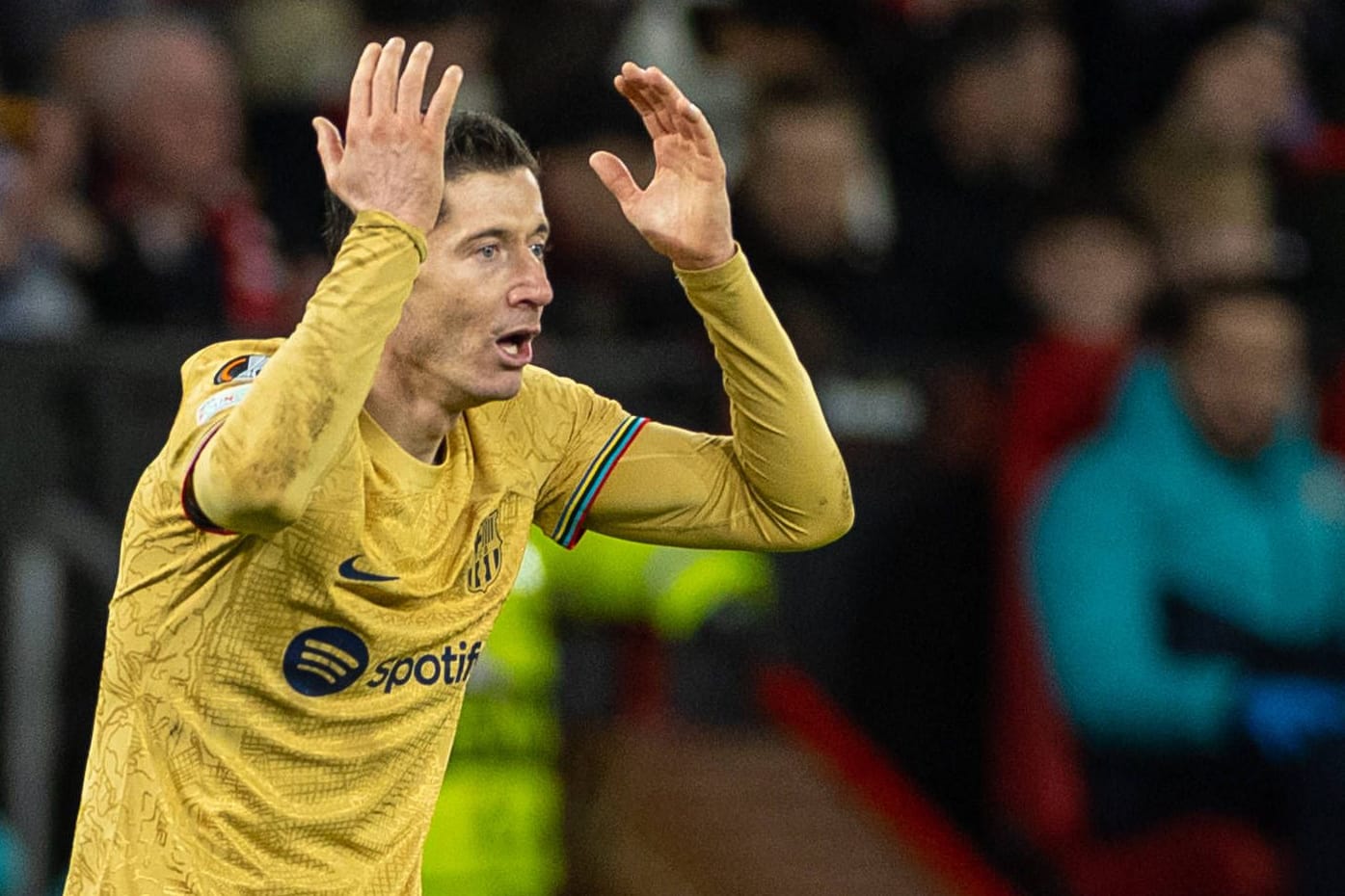 Robert Lewandowski: Der Pole ist mit dem FC Barcelona aus der Europa League ausgeschieden.