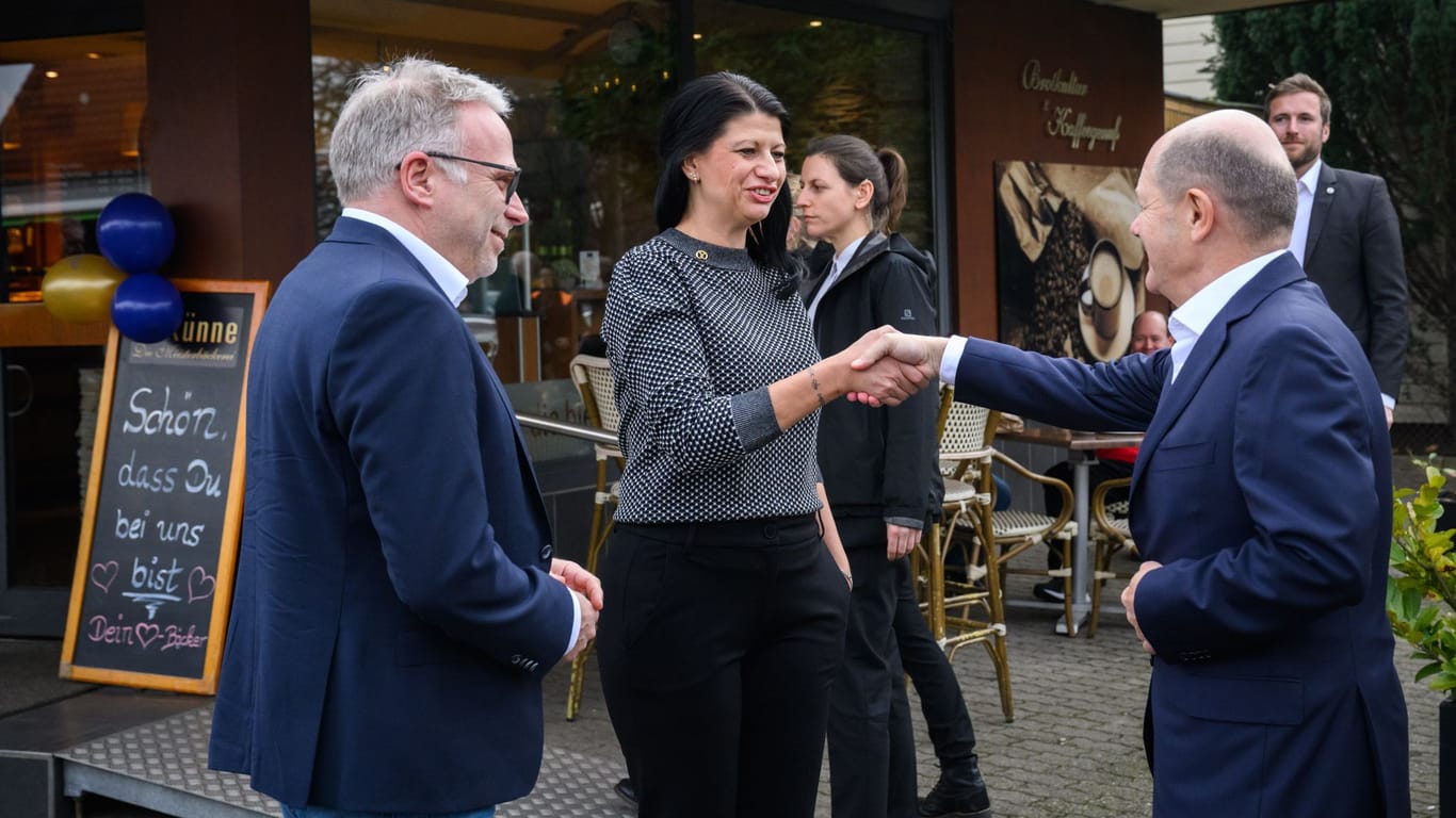 Bundeskanzler Scholz besucht Bäckerei in Hannover