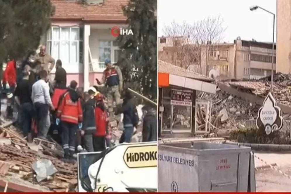 Erdbeben in der Türkei: Erneut brachte ein Beben Gebäude zum Einsturz.