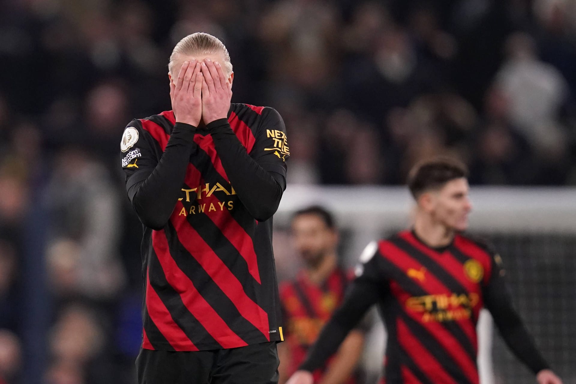 Erling Haaland: Der Norweger verpasste mit seinem Team den Sieg gegen Tottenham.