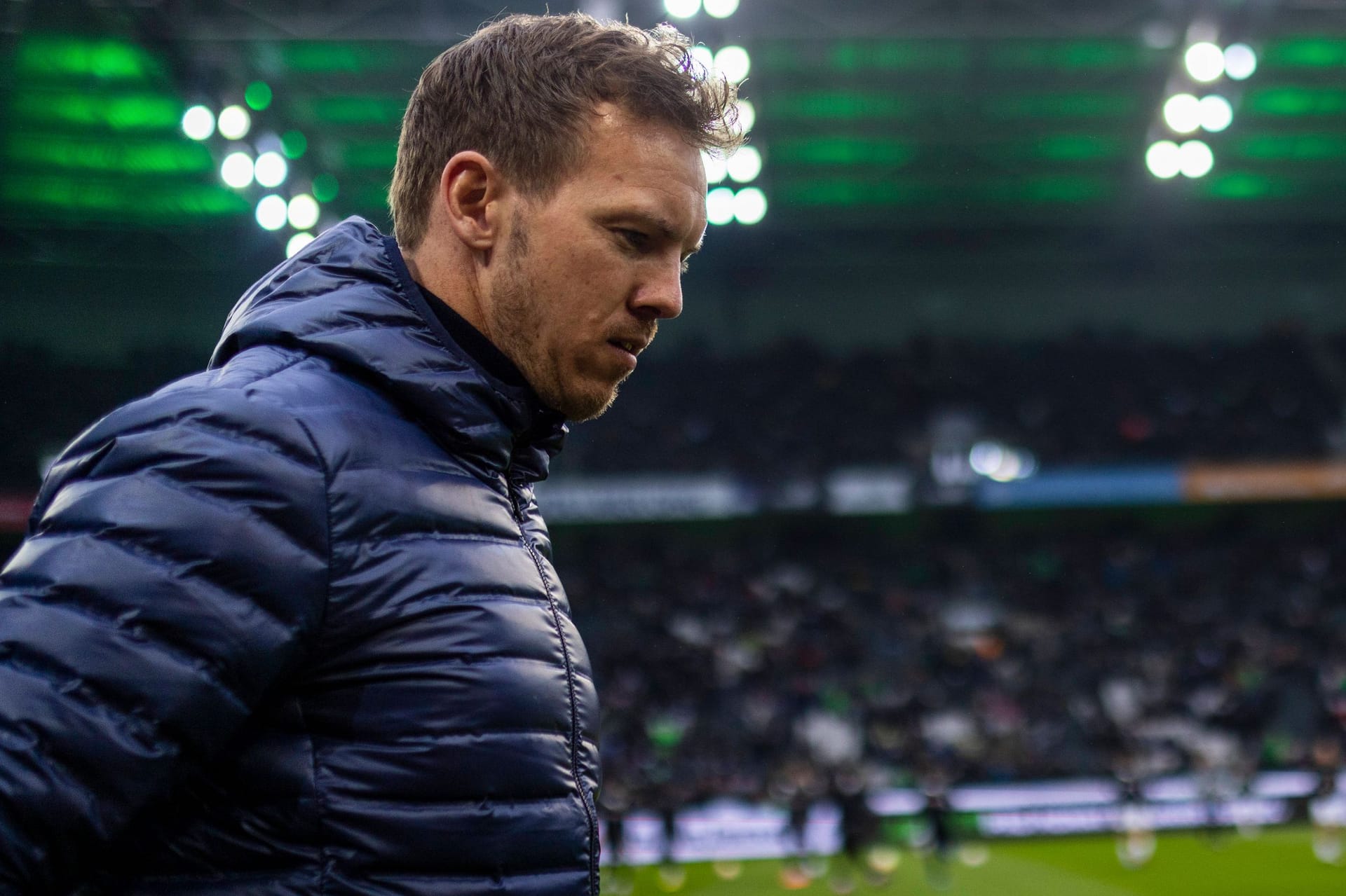 Julian Nagelsmann: Er regte sich über die Rote Karte für Upamecano auf.