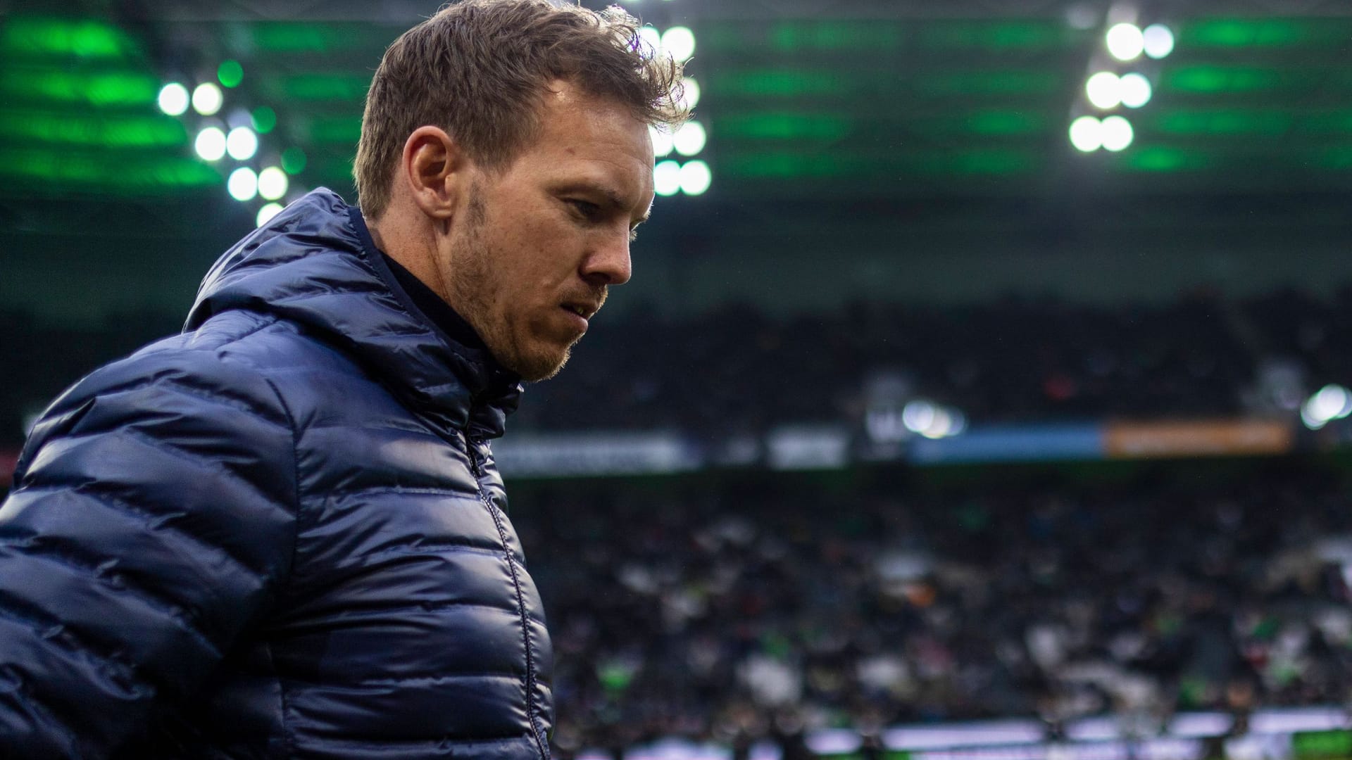 Julian Nagelsmann: Er regte sich über die Rote Karte für Upamecano auf.