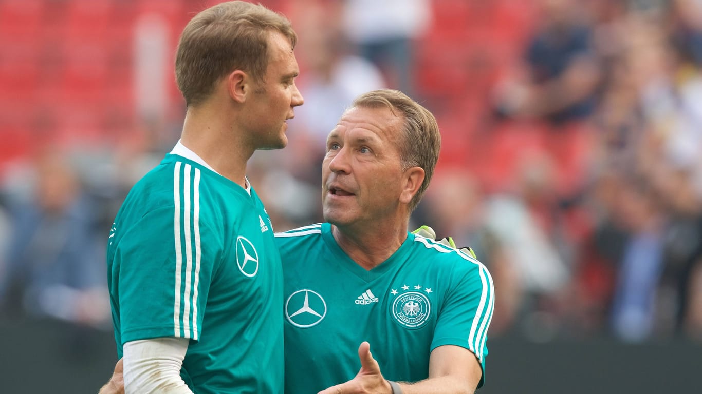 Manuel Neuer (l.) und Andreas Köpke: Sie haben viele Jahre in der deutschen Nationalmannschaft zusammengearbeitet.