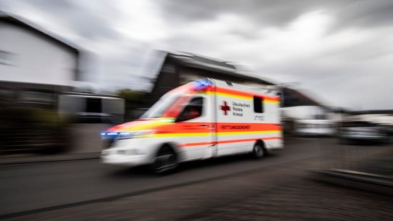 Ein Rettungswagen fährt über eine Straße (Symbolfoto): Auch zwei weitere Kinder wurden leicht verletzt und kamen in Kliniken.