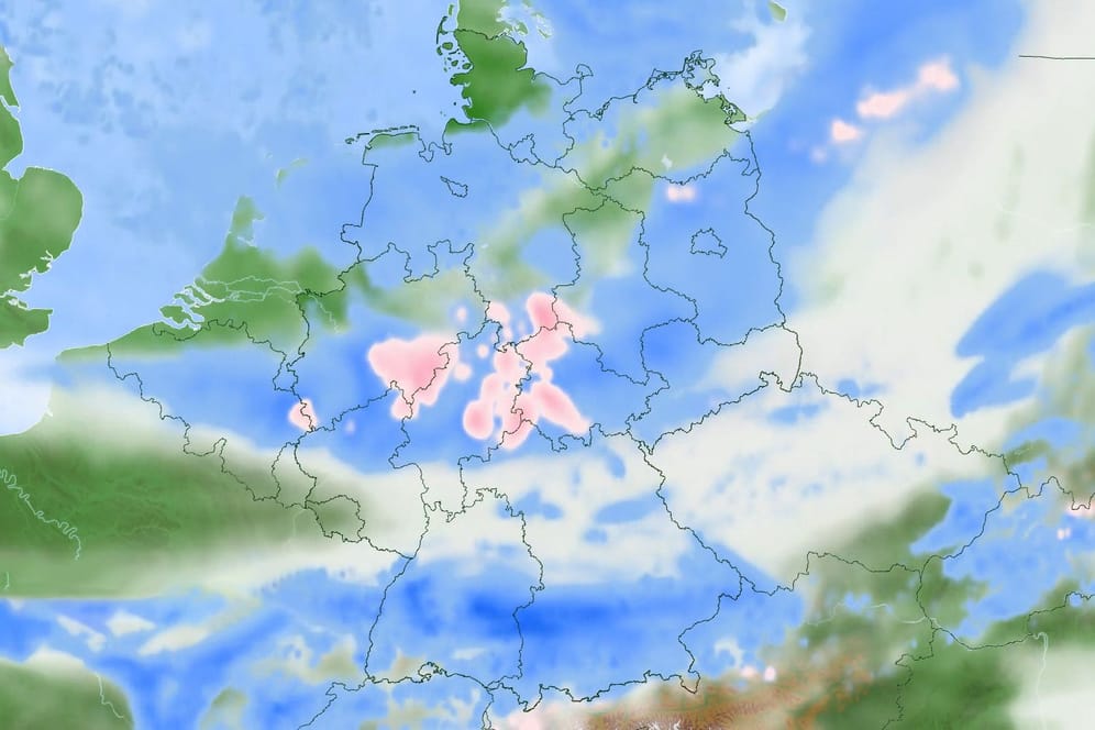Kaltfront aus dem Norden: Die Wetteranimation zeigt, in welchen Regionen am Wochenende Frost und Schnee erwartet werden.