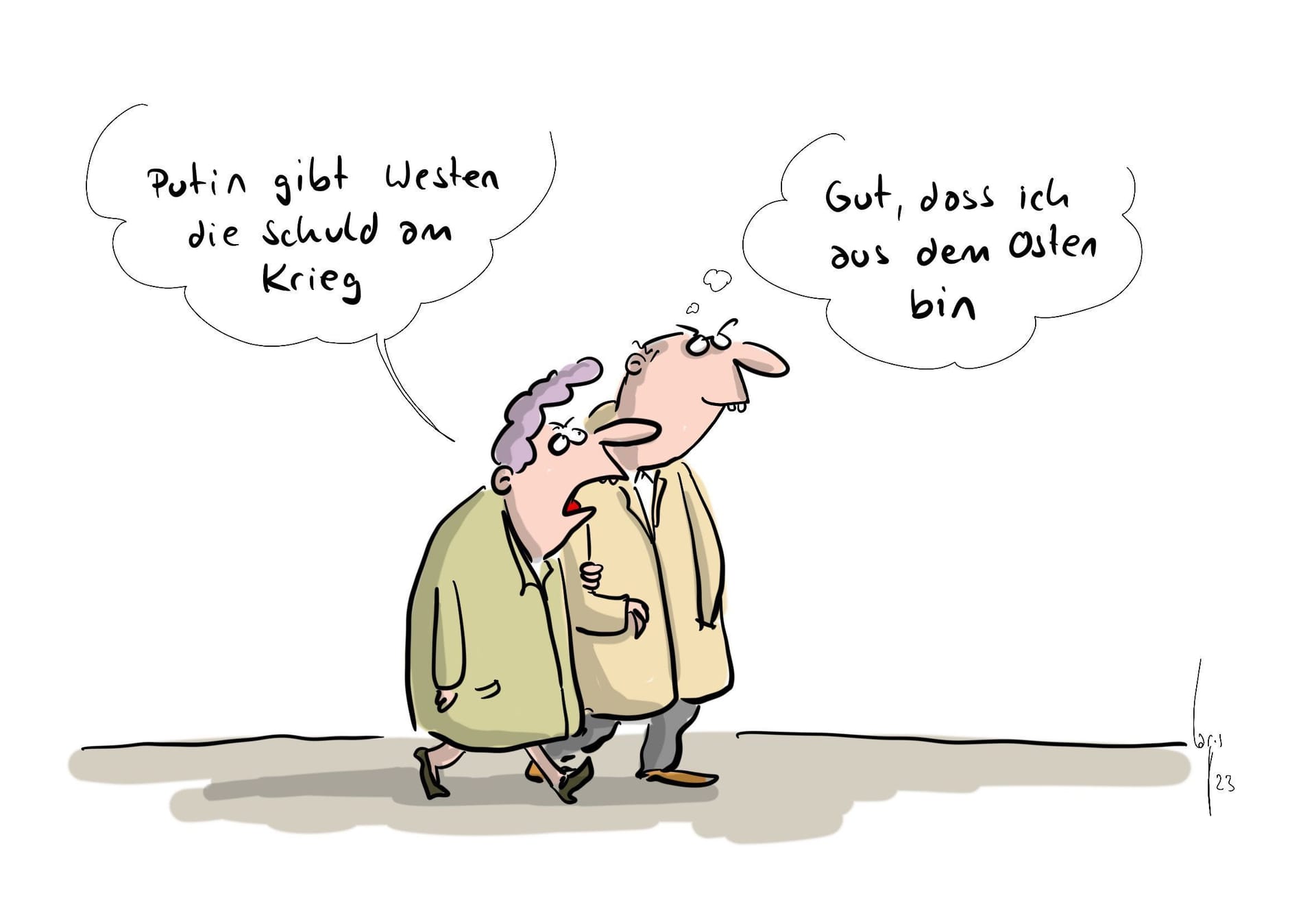 Der eine so, die andere so.