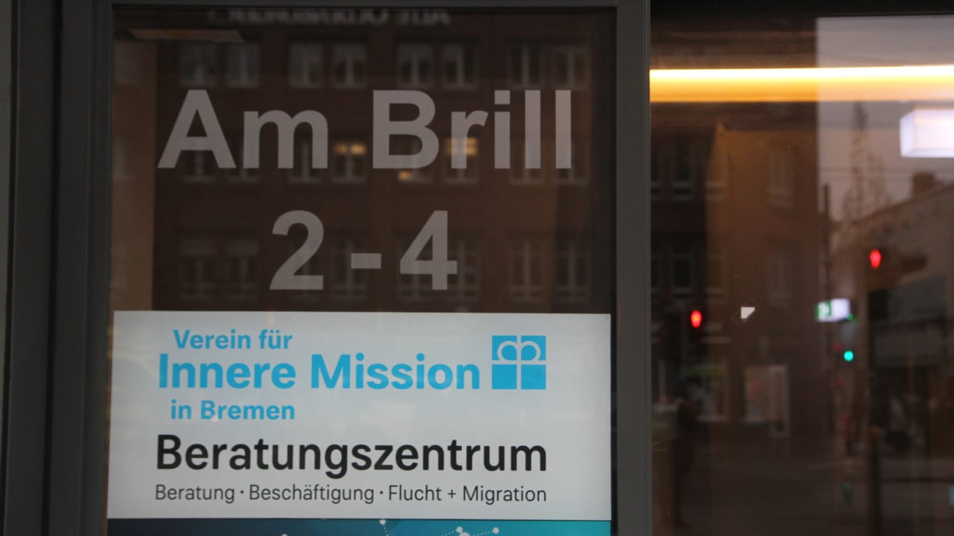 Eingang zum Verein Innere Mission Bremen. Dort ist das Beratungsangebot des BBMeZ angegliedert.