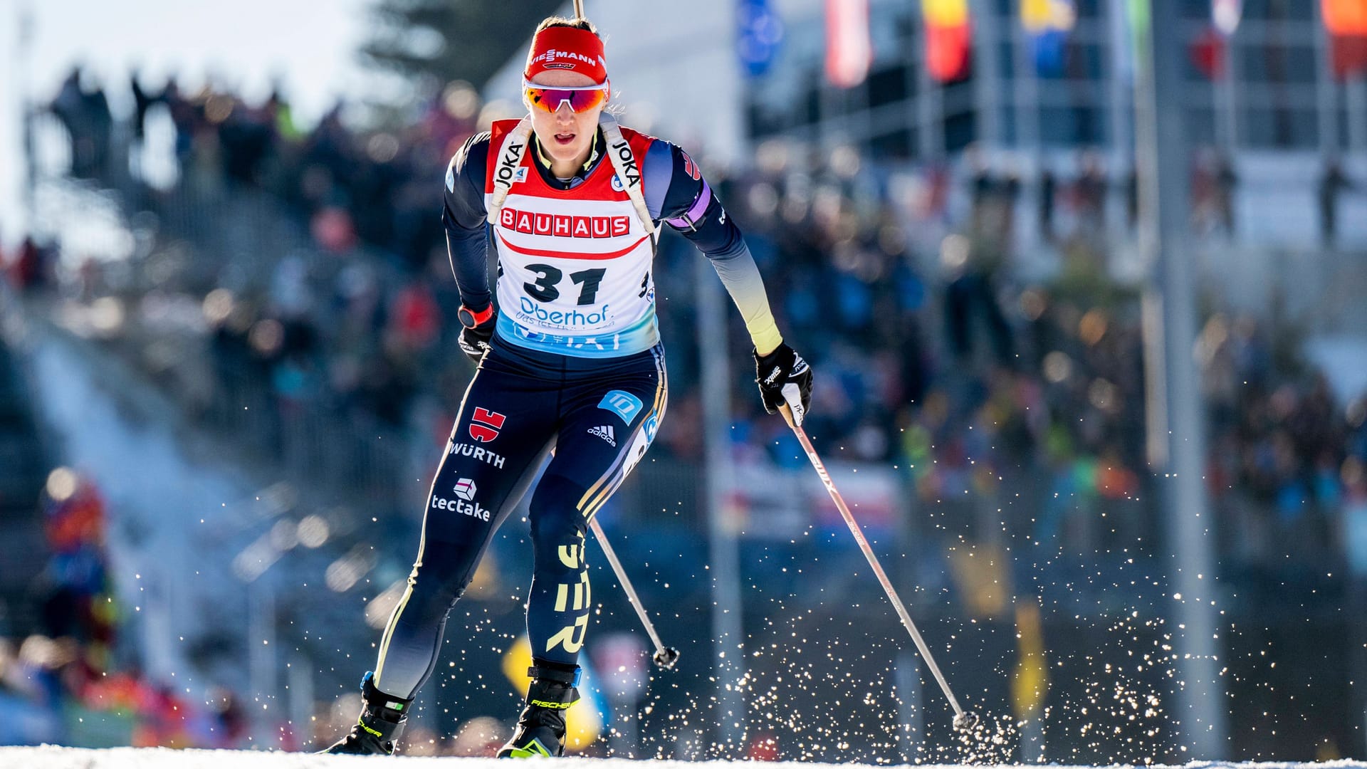 Denise Herrmann-Wick: Die deutsche Biathletin holte bereits Gold und Silber in Sprint und der Verfolgung.