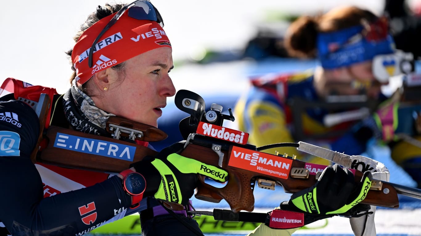 Denise Herrmann-Wick: Die deutsche Biathletin leistete sich zu viele Schießfehler.