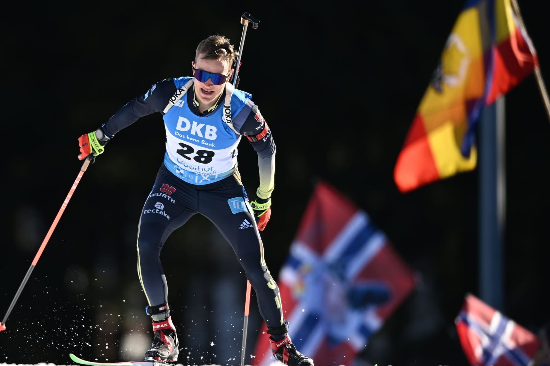 Benedikt Doll: Der deutsche Biathlet leistete sich zu viele Fehler im Schießen.