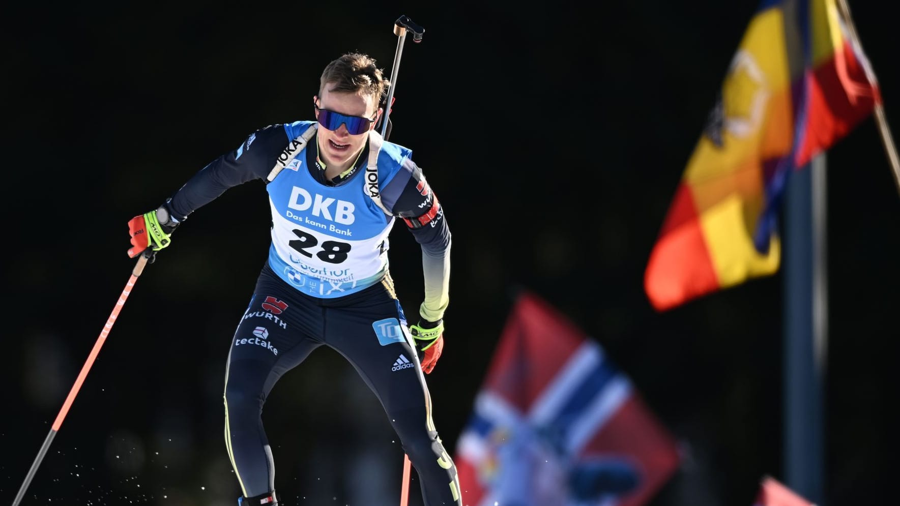 Benedikt Doll: Der deutsche Biathlet leistete sich zu viele Fehler im Schießen.