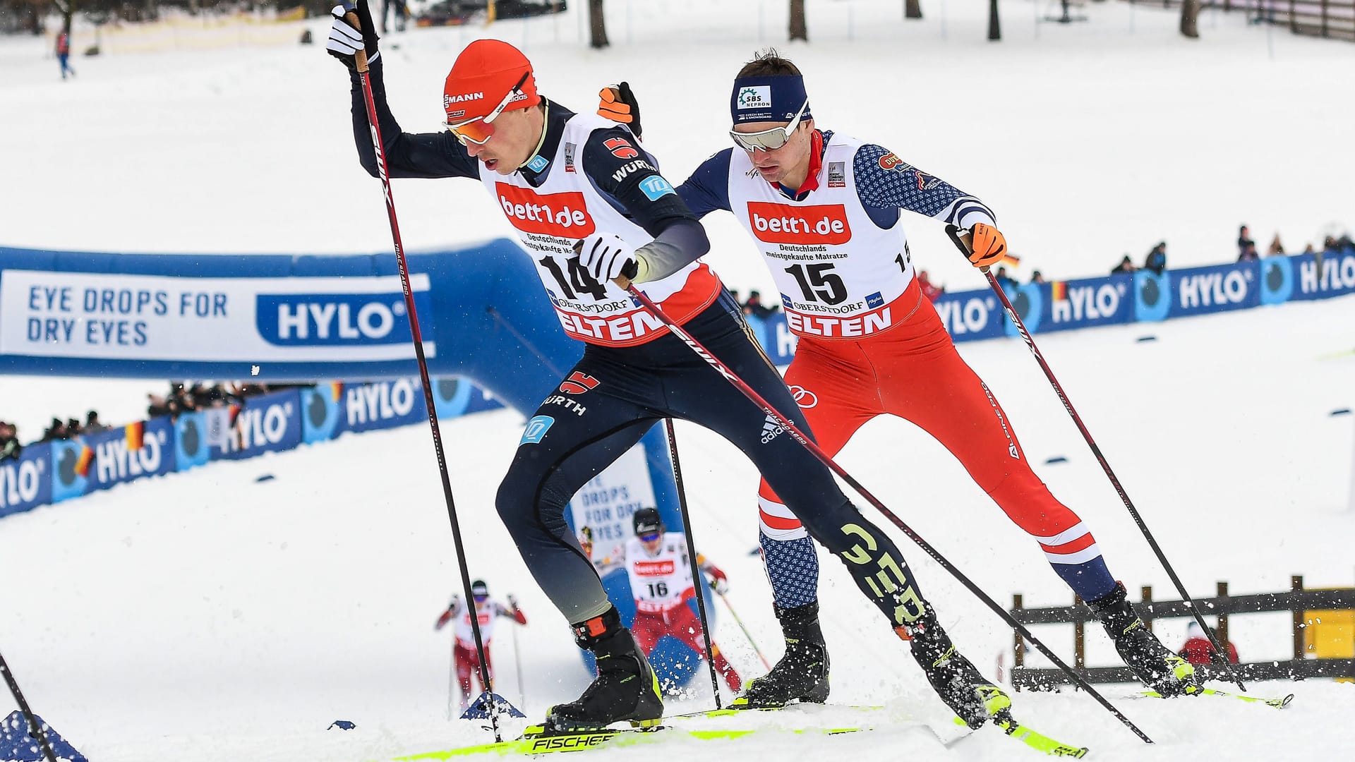 Das Langlaufstadion in Oberstdorf: Im Bild ist der deutsche Kombinierer Eric Frenzel zu sehen.