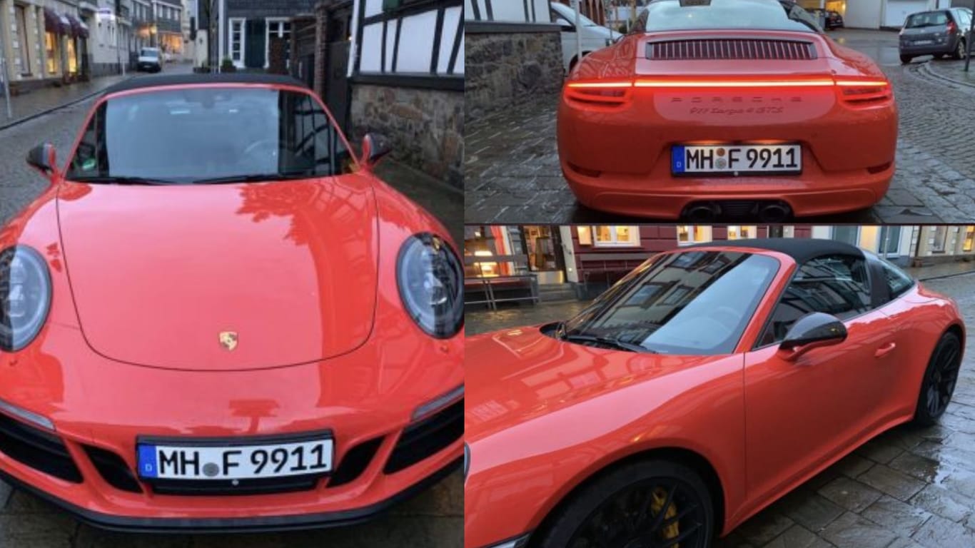 Der Porsche 911 Targa 4 GTS in der Farbe "lavaorange" wird gesucht.