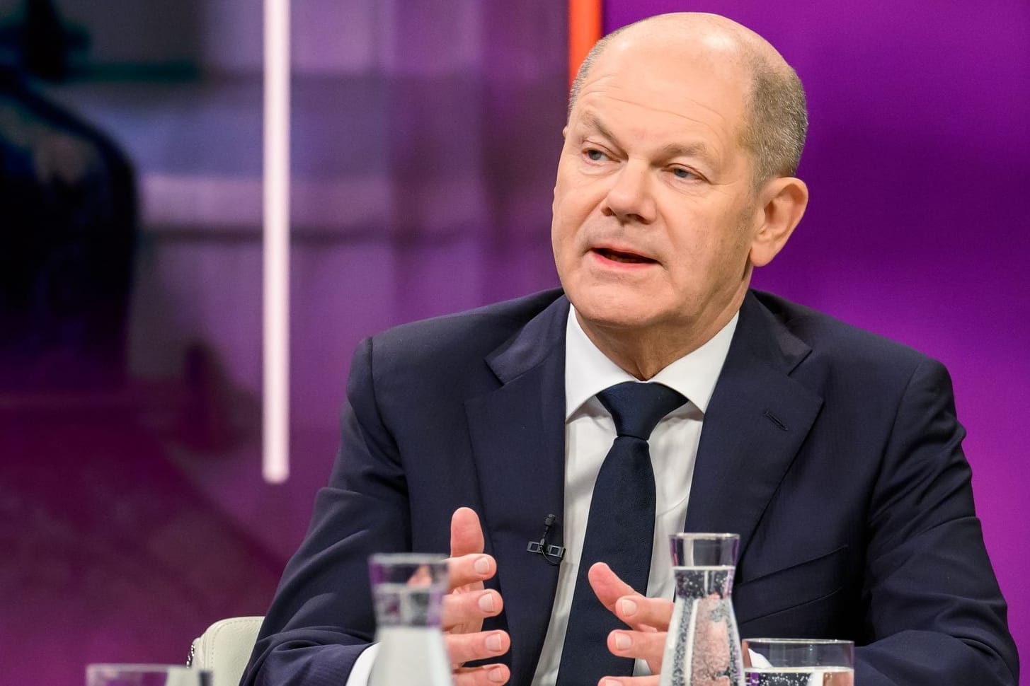 Bundeskanzler Scholz in TV-Sendung «Maybrit Illner»