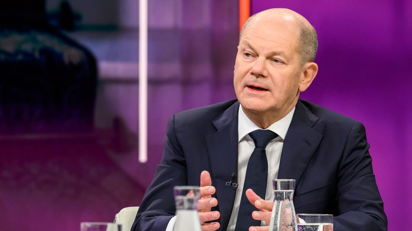 Bundeskanzler Scholz in TV-Sendung «Maybrit Illner»