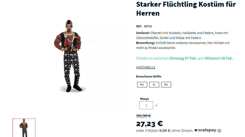 "Starker Flüchtling": Sieht aus wie Mr. T, soll aber einen kriminellen Geflüchteten darstellen.