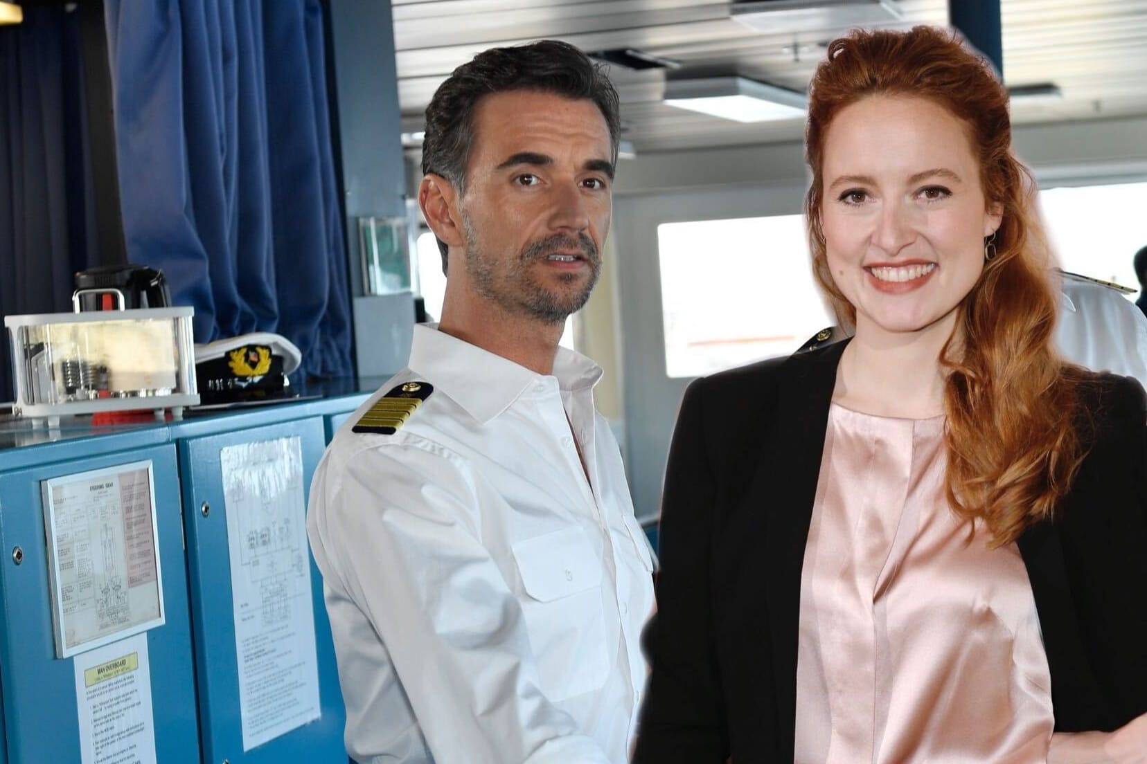 Florian Silbereisen und Wanda Perdelwitz: Sie stehen gemeinsam für das "Traumschiff" vor der Kamera.