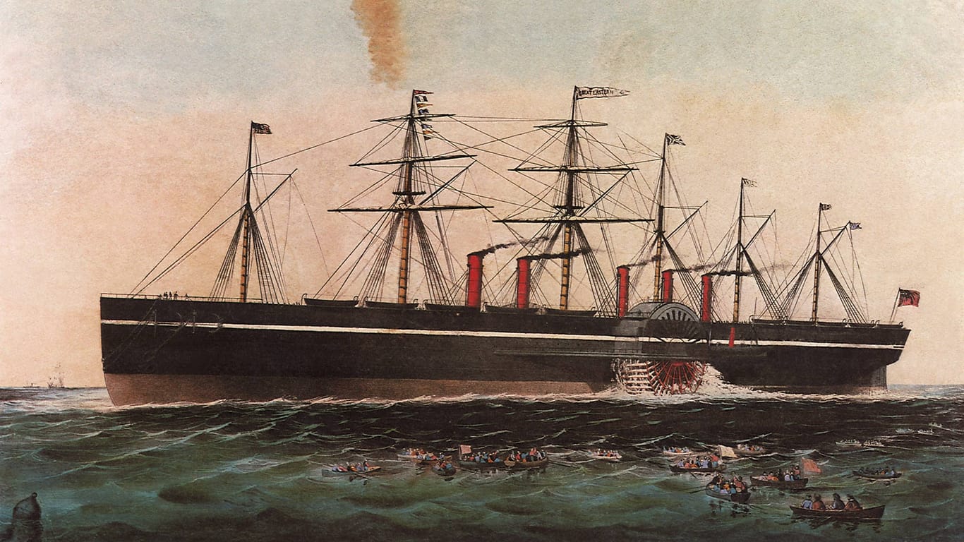 1858: Das größte Schiff der Welt – vom Unglück verfolgt