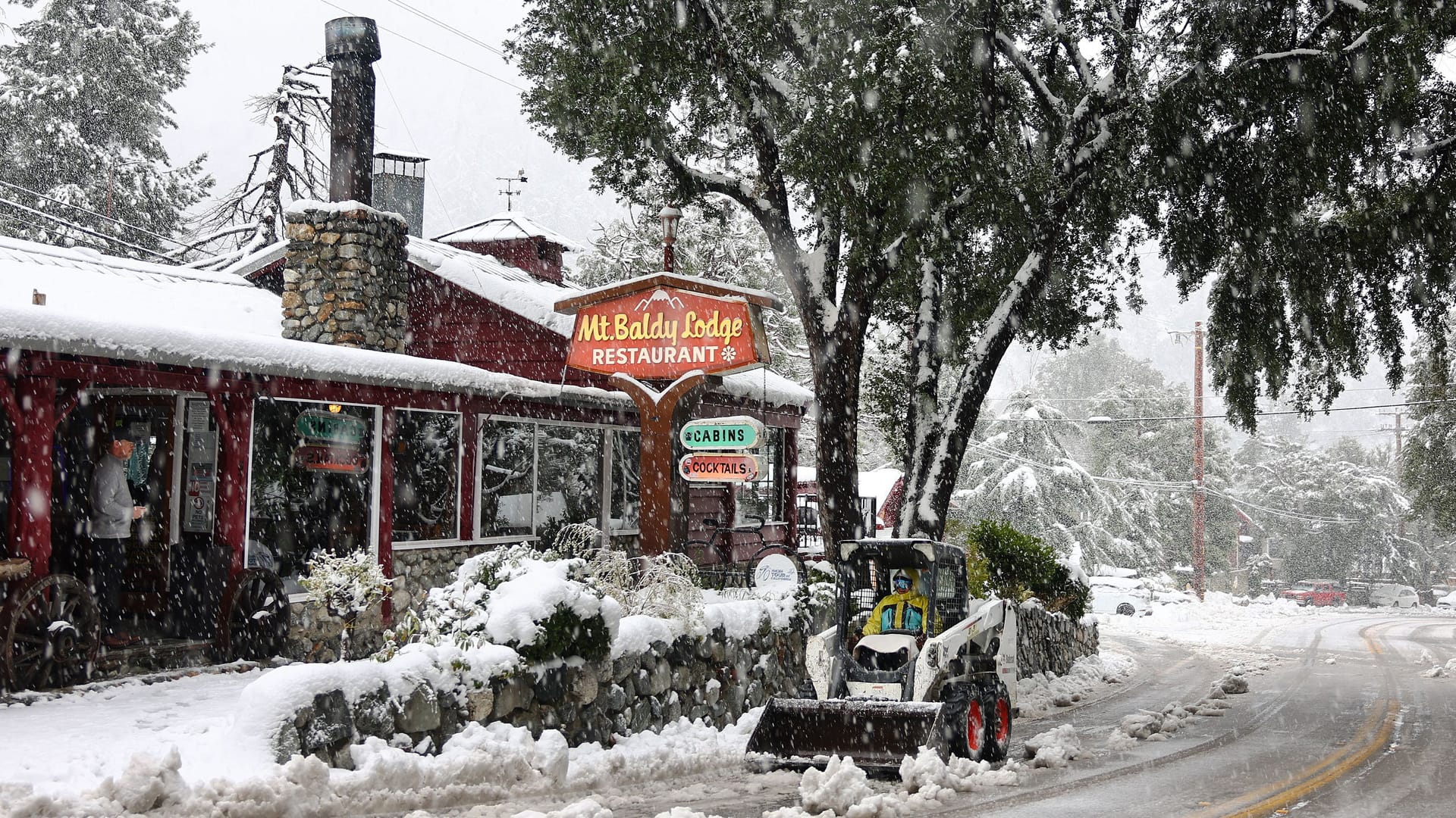 Schnee am Mount Baldy: Ein Wintersturm sorgt für hohe Schneemassen in Kalifornien.