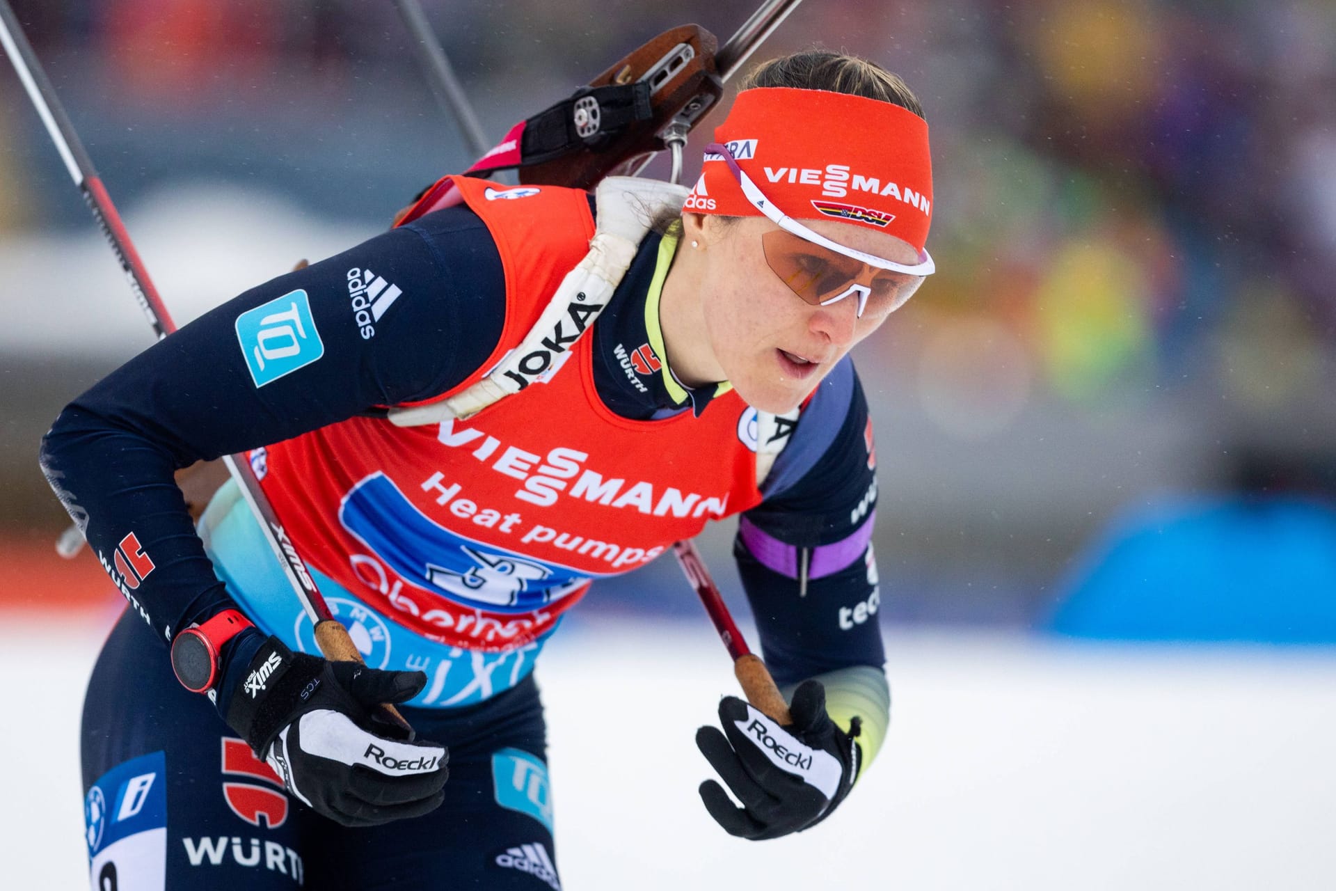 Denise Herrmann-Wick: Sie holte bereits vor dem Massenstart Gold im Sprint, Silber in der Verfolgung und Silber mit der Staffel.