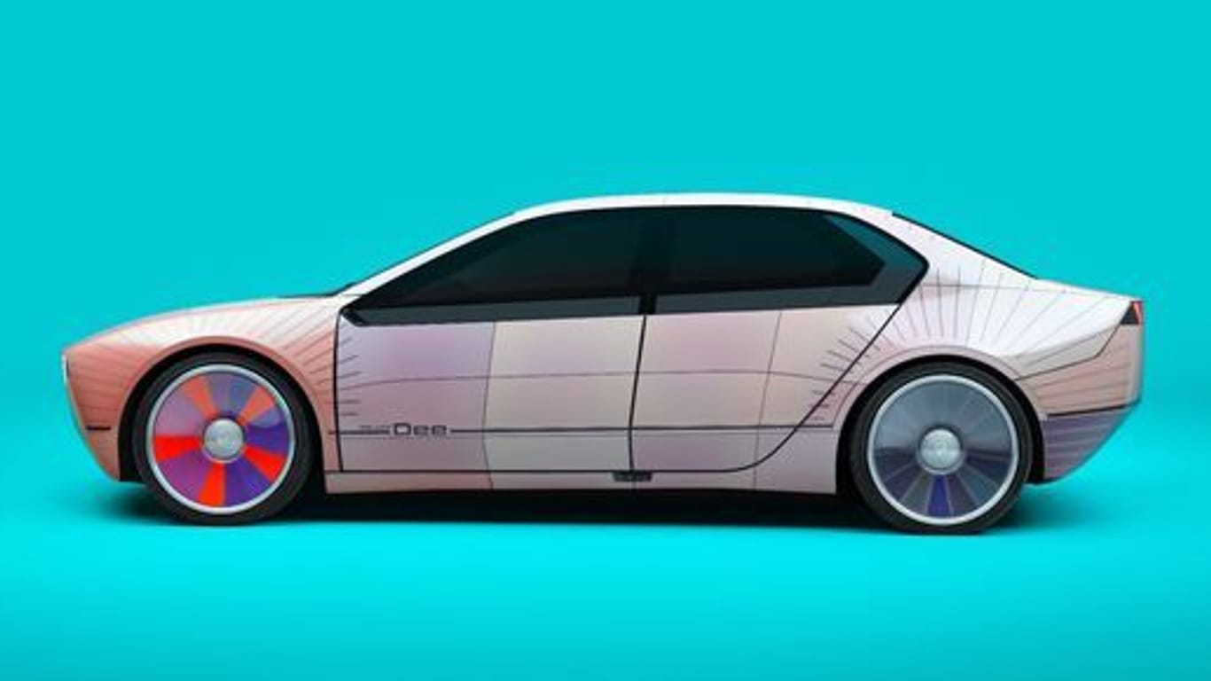 Individueller Look: Das Konzept-Auto BMW i Vision Dee kann mithilfe der E-Ink-Technik seine Farbe wechseln.