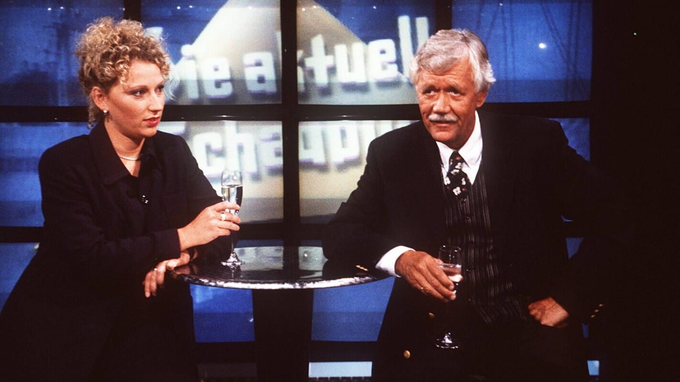 1997: Julia Westlake und Carlo von Tiedemann in "Die aktuelle Schaubude".