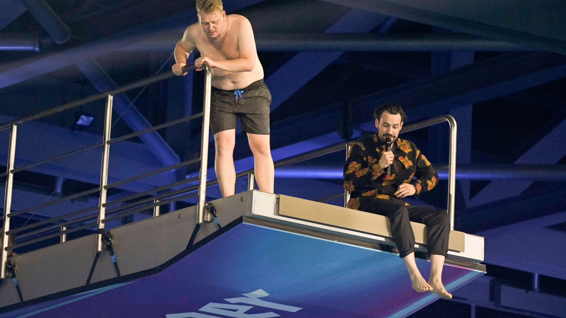 Jens Knossi Knossalla und Jan Köppen beim "RTL-Turmspringen" im vergangenen Sommer