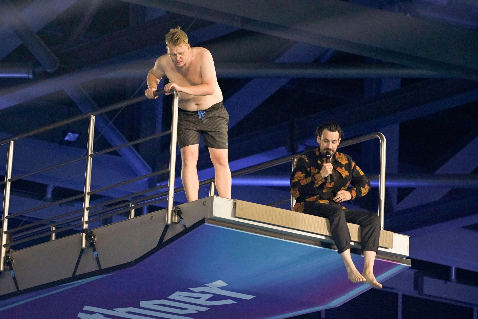 Jens Knossi Knossalla und Jan Köppen beim "RTL-Turmspringen" im vergangenen Sommer