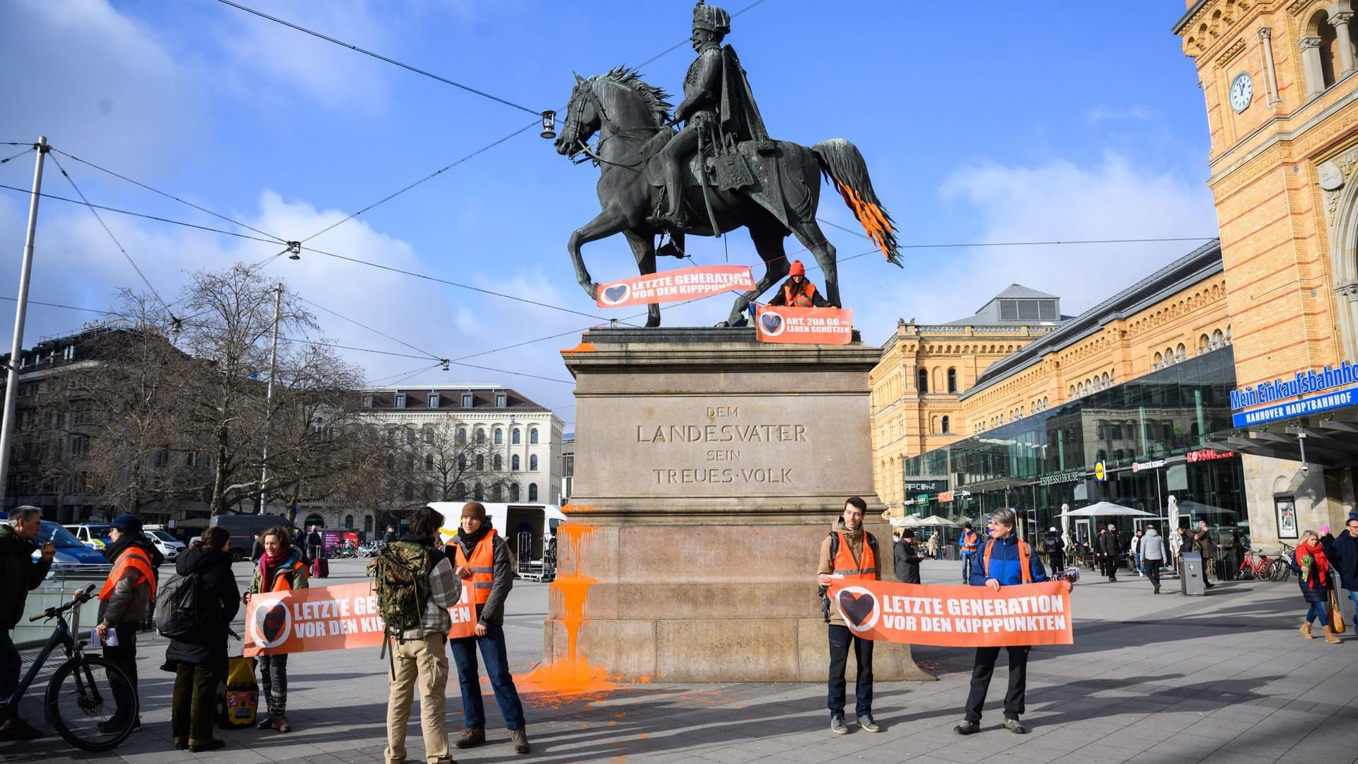 Klimaaktion Letzte Generation - Hannover