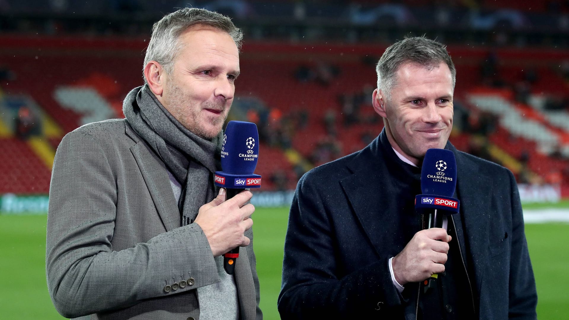 Beim Thema Haaland sind sich Dietmar Hamann (l.) und Jamie Carragher einig.