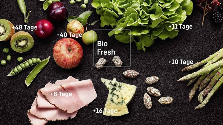 Die Haltbarkeit frischer Lebensmittel kann durch optimale Bedingungen im BioFresh-Fach maßgeblich verlängert werden.