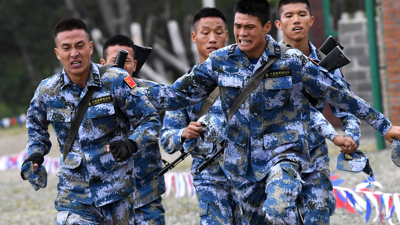 Chinesische Soldaten bei einer Übung (Archivbild).