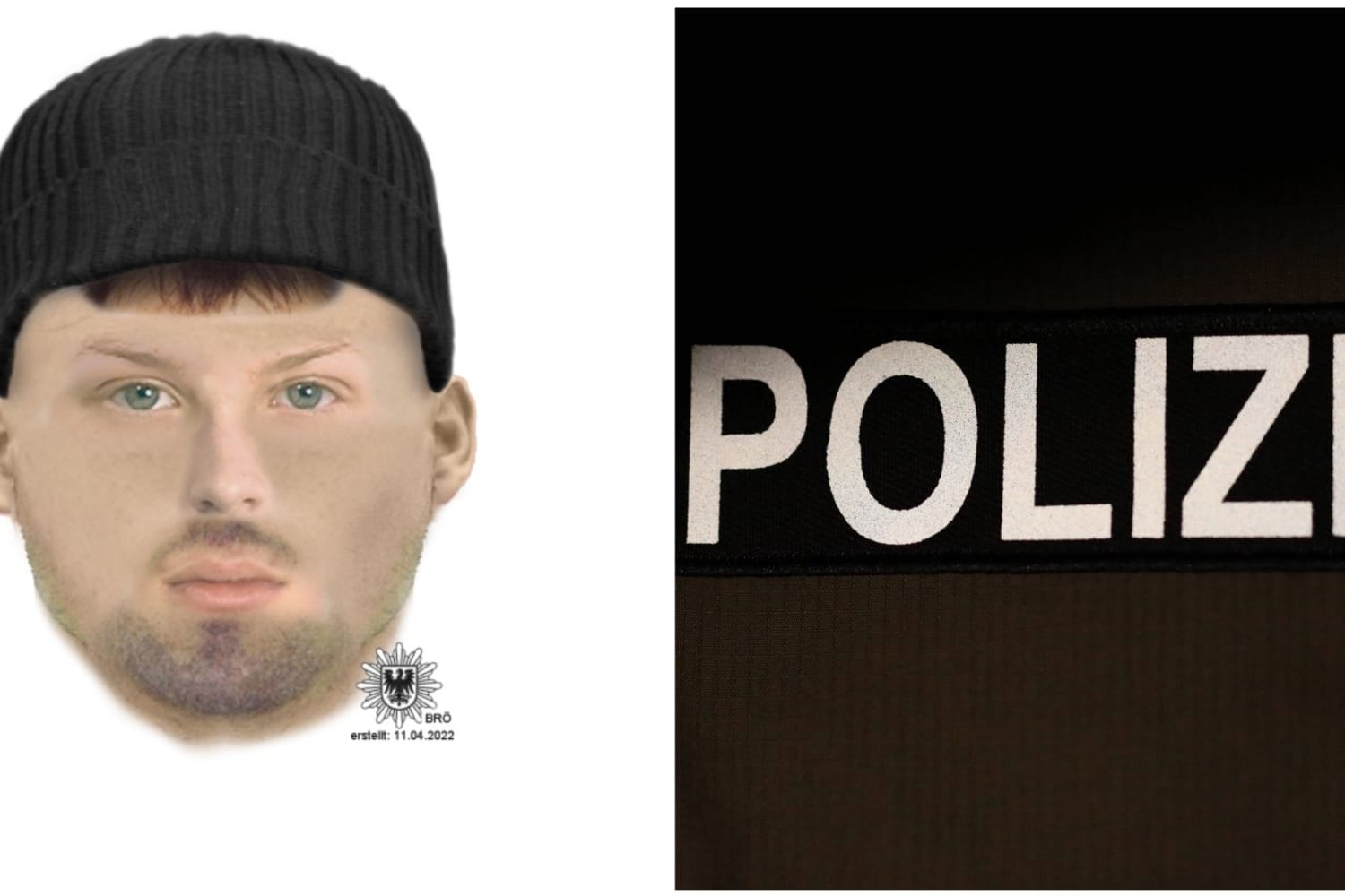 Phantombild des Verdächtigen: Die Brandenburger Polizei hofft auf Hinweise bei der Suche nach dem Mann.