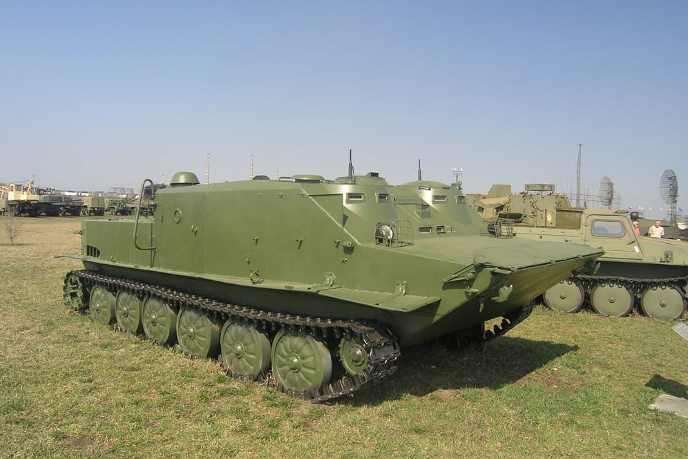 Der Schützenpanzer BTR-50: Das Modell stammt noch aus der Zeit des Kalten Krieges.