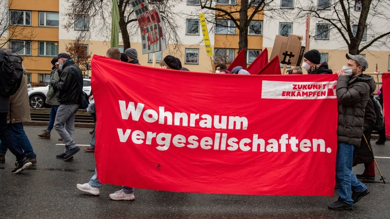 Protest für bezahlbaren Wohnraum in München: Besonders in Großstädten explodieren die Preise.