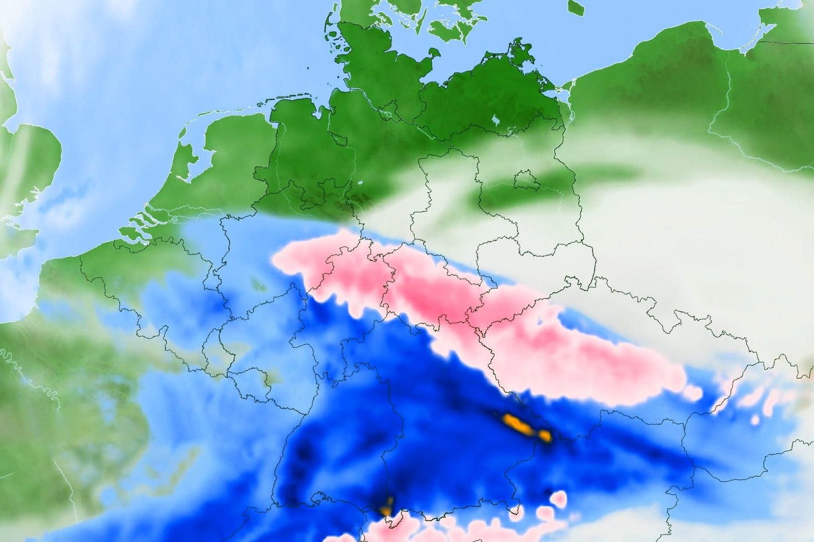 Wird es bei uns noch einmal eisig? Die Wetterkarten zeigen ein stürmisches Wochenende mit Orkanböen.