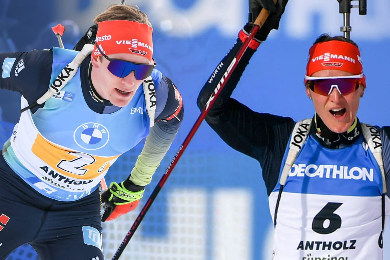 Benedikt Doll (l.) und Denise Herrmann-Wick: Sie sind die beiden deutschen Hoffnungsträger bei der WM.