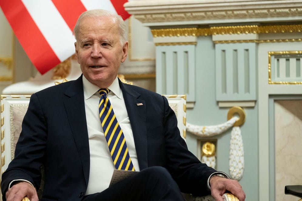 US-Präsident Biden in Kiew: In einer Rede lobte er den Mut der Ukraine beim Widerstand gegen den russischen Angriff.