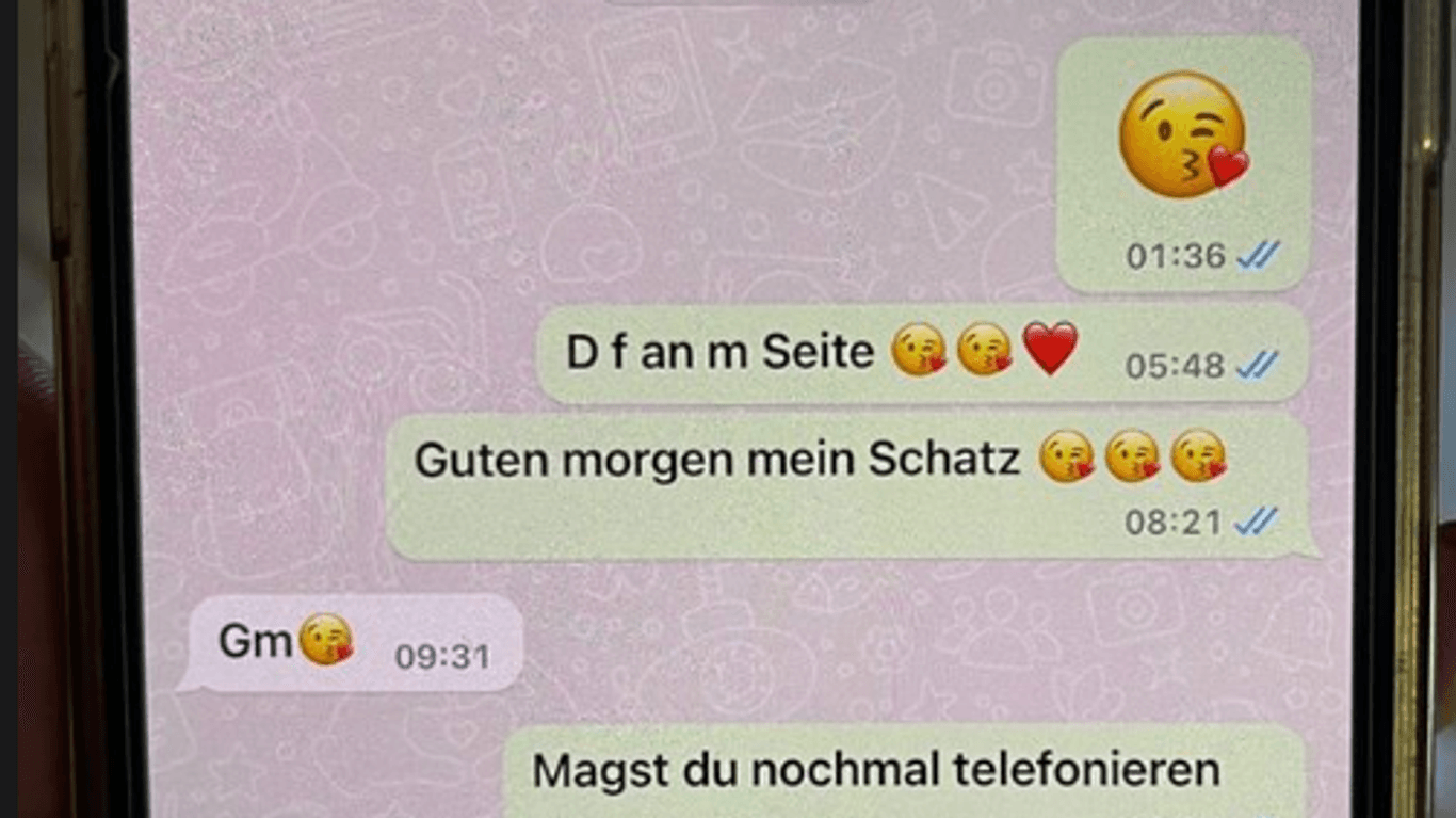 Screenshot von einem vermeintlichen Chatverlauf zwischen Peter Klein und Yvonne Woelke