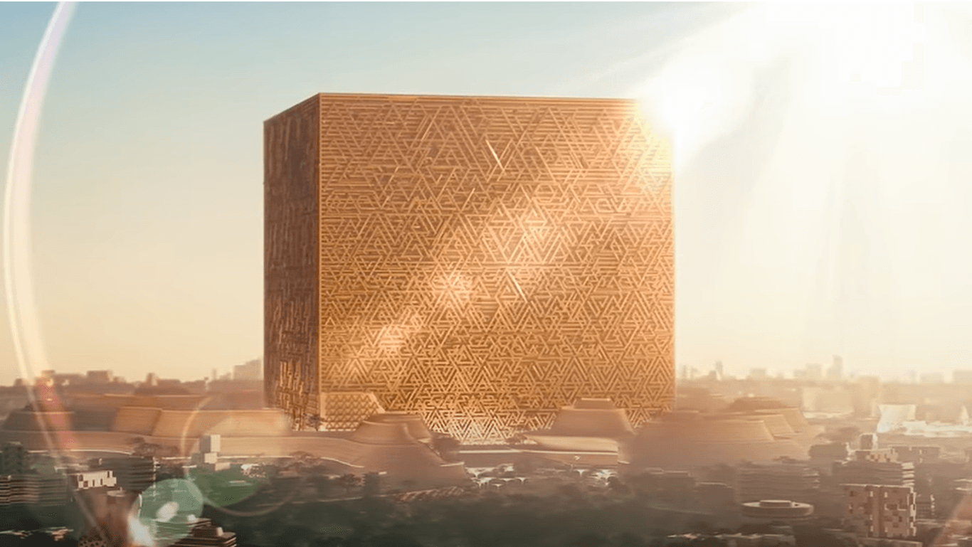 Der Mukaab: Das Gebäude soll eins der größten der Welt werden.
