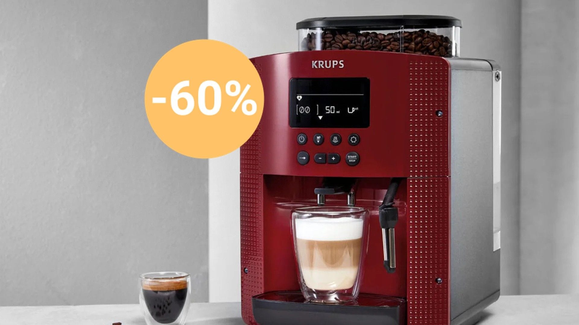 Bei Lidl sparen Sie heute 60 Prozent auf einen Kaffeevollautomaten von Krups.