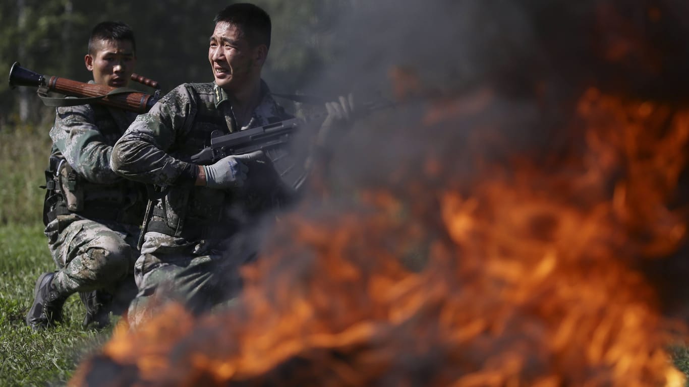 Chinesische Soldaten bei einer Übung (Archivbild).